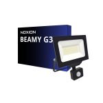 Noxion LED Floodlight Beamy G3 50W 5500lm 110D - 830 Warm Wit | IP44 - Bewegings- en Lichtsensor - Symmetrisch